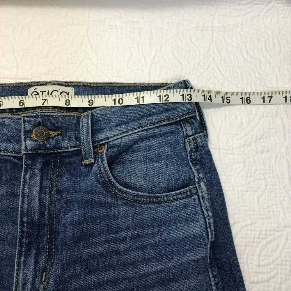 Ética Ethically Made Jeans Flare Blue Size 26 98% Organic Cotton Womens